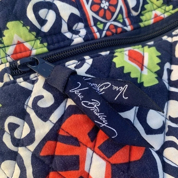 Vera Bradley Sun Valley RETIRED Print Crossbody Bag Southwest Orange Navy Sz OS - Picture 9 of 12